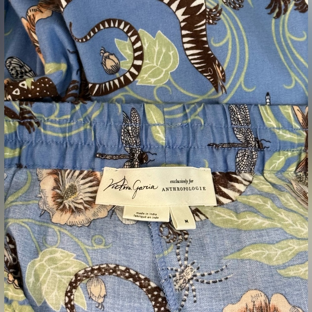 NWT Anthropologie x Victoria Garcia Flannel Pajama Pants Medium - Picture 2 of 13